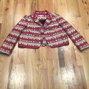 Carven, cropped woven blazer size 42